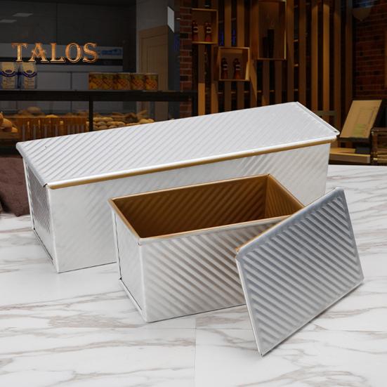 Moule à pain grillé avec couvercle Revêtement antiadhésif Récipient à pain en alliage d'aluminium pour une cuisson saine Sandwich Toast Four Ustensiles de cuisson