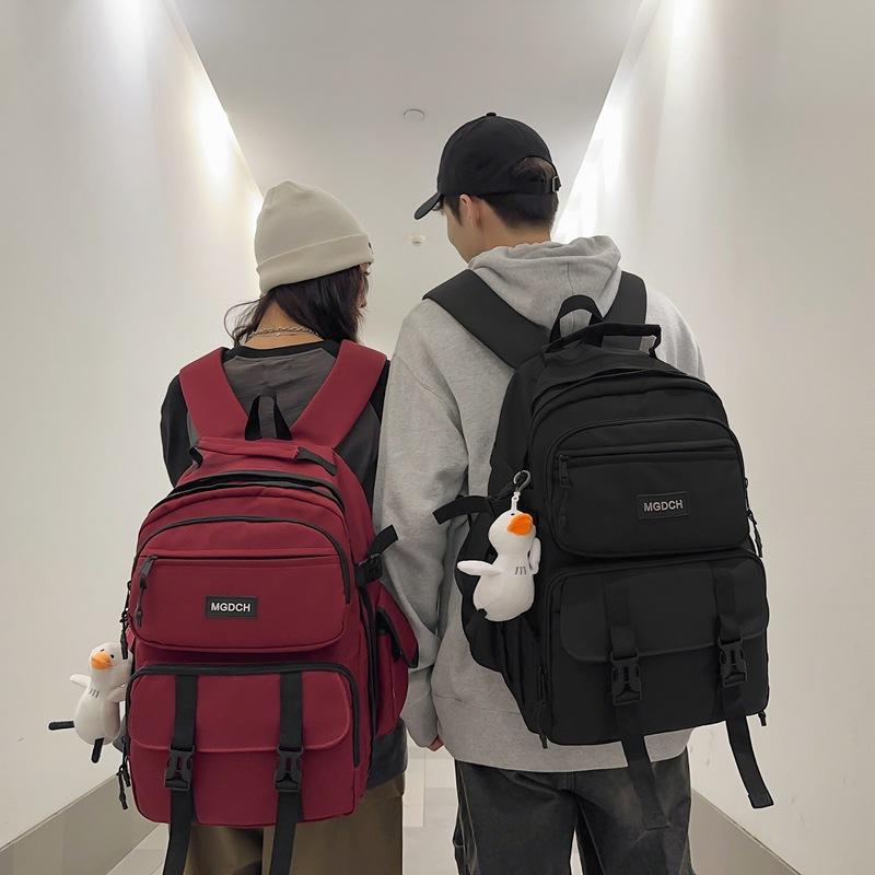 Schoolbag schoolbag primary school girl junior high school student burgundy male backpack high school student college student Ruiying wholesale