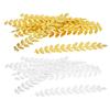 20 peças em formato de ramo de folha longa joias fazendo descobertas 120 mm prata/dourado