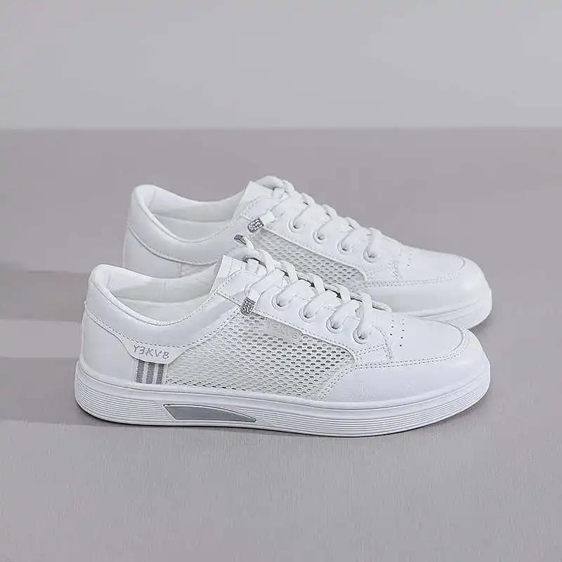 Rubber Sole Outdoor Woman Fashion Woven Woman White Sneakers Ladies Shoes Sport Baskettes Obuv Basctt Temis Tenya Sneacker