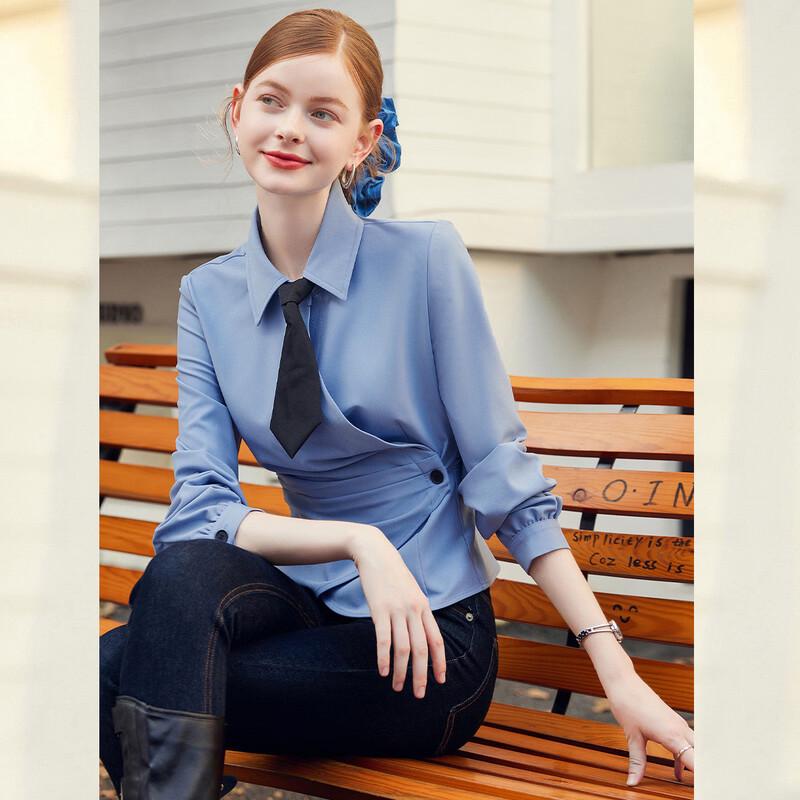 

Slim Fit Oblique Placket Button-Up Shirt S