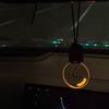 Car Rearview Mirror Pendant Decor Flat Acrylic Retro Light Bulb Atmosphere Ambient Light Interior Decoration For Car 1/2Pcs