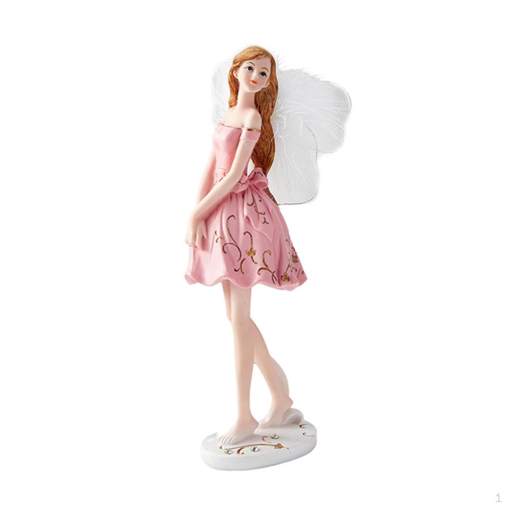 Angel Figurine Desktop Decor Resin Craft for Living Room And Bedroom