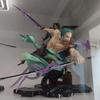 JT studio Gleicher Stil One Piece 25 cm Roronoa Zoro Sitzend Drei Tausend Welten Doppelkopf PVC Modell Spielzeug Geschenke