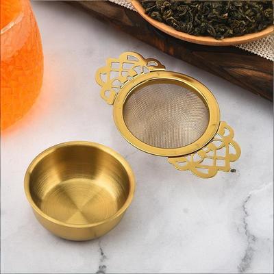 Double-Layer Fine Mesh Tea Strainer Stainless Steel Filter Sieve Teaware Lace Tea Drain Useful Tea Infusers Kitchen Accessories
