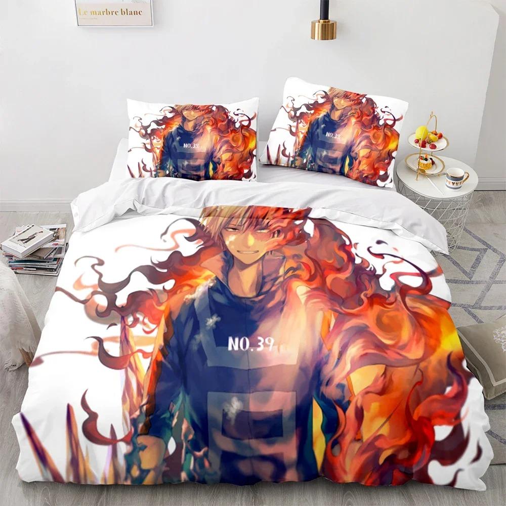

Pillowcase Anime Quilt Cover Set Single Queen King Size Kids Adult Boys Bedclothes with 3D Printed My Hero Bedding Set Tool 70x133cm 2pcs