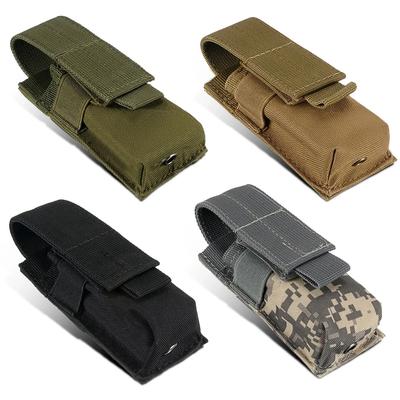 Bolsa táctica Molle para linterna, soporte para linterna, bolsa para cargador individual, funda para cuchillo, M5, EDC, riñonera para caza al aire libre
