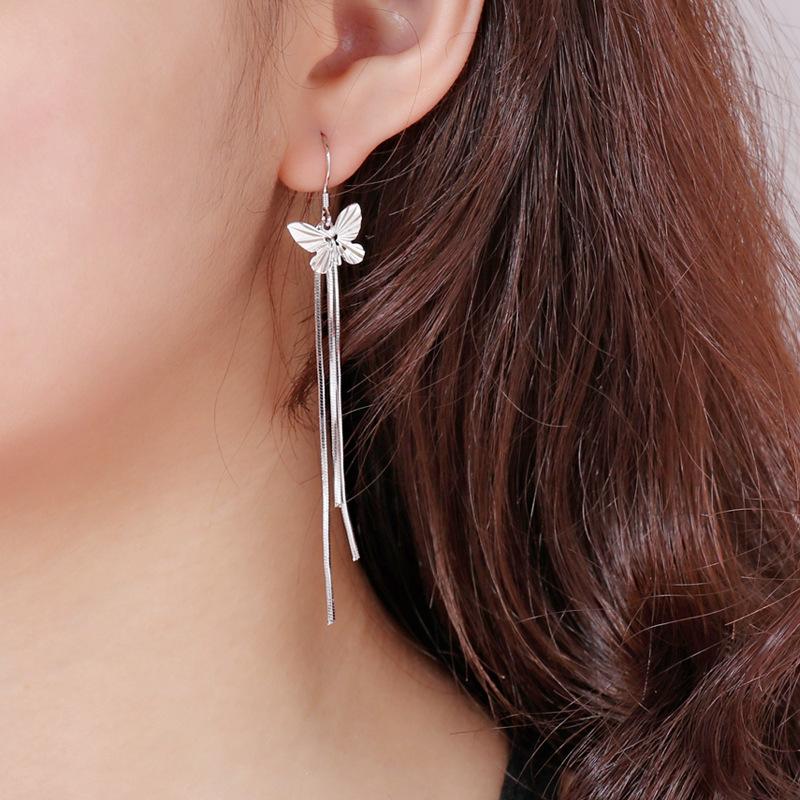 Korean Version of Fashion Temperament Trendy Retro Butterfly Earline Earrings