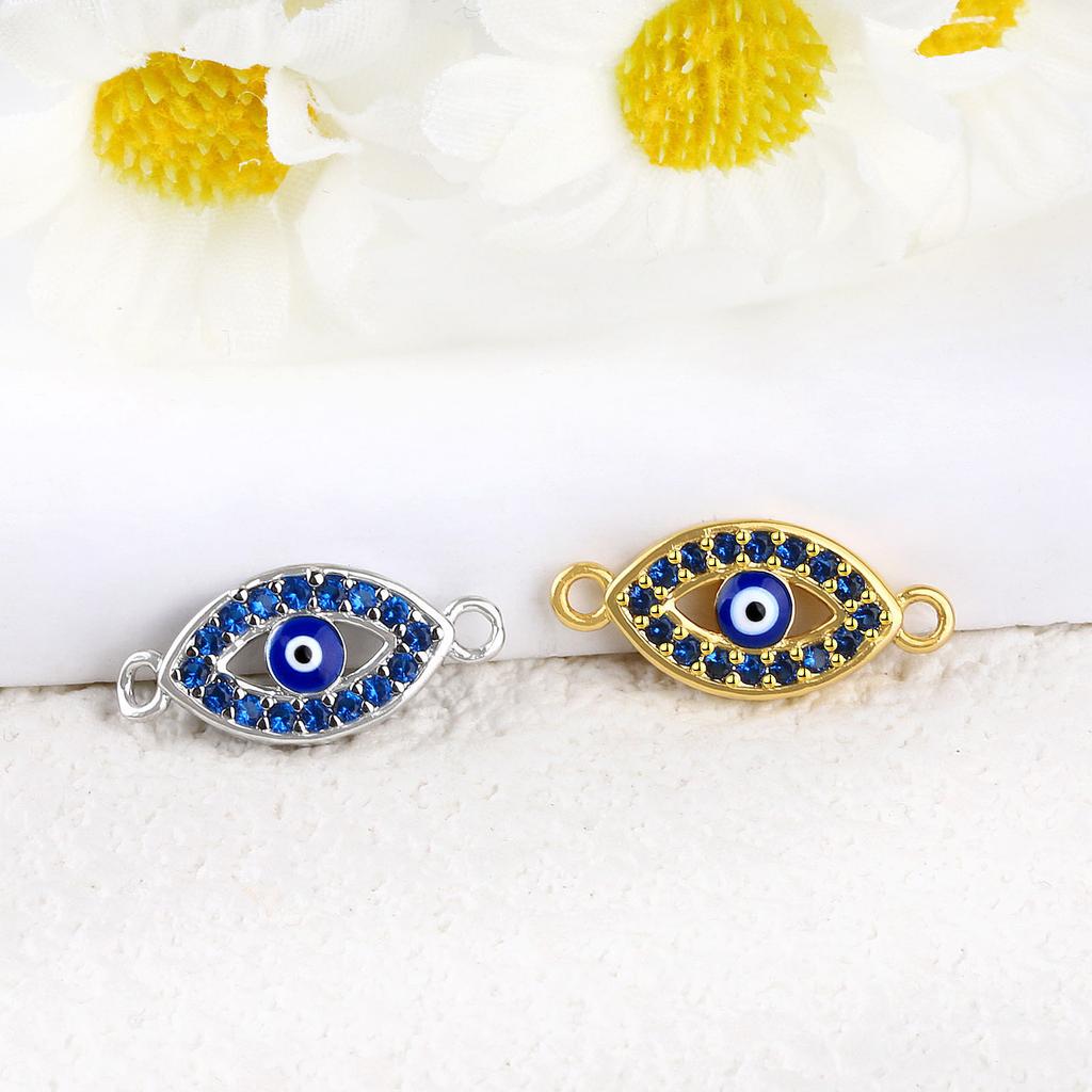 Colar Zircônia Olhos Malignos e Pingente de Pulseira para Mulheres Acessórios de Joalheria Feitos à Mão Suprimentos para Fazer Chaveiros