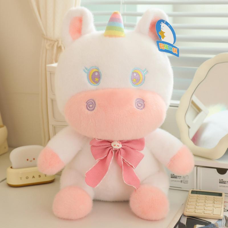 Unicorn Tie Bow Animal Bow Stuffed Doll Toy Pillow Cushion Gift Ornaments