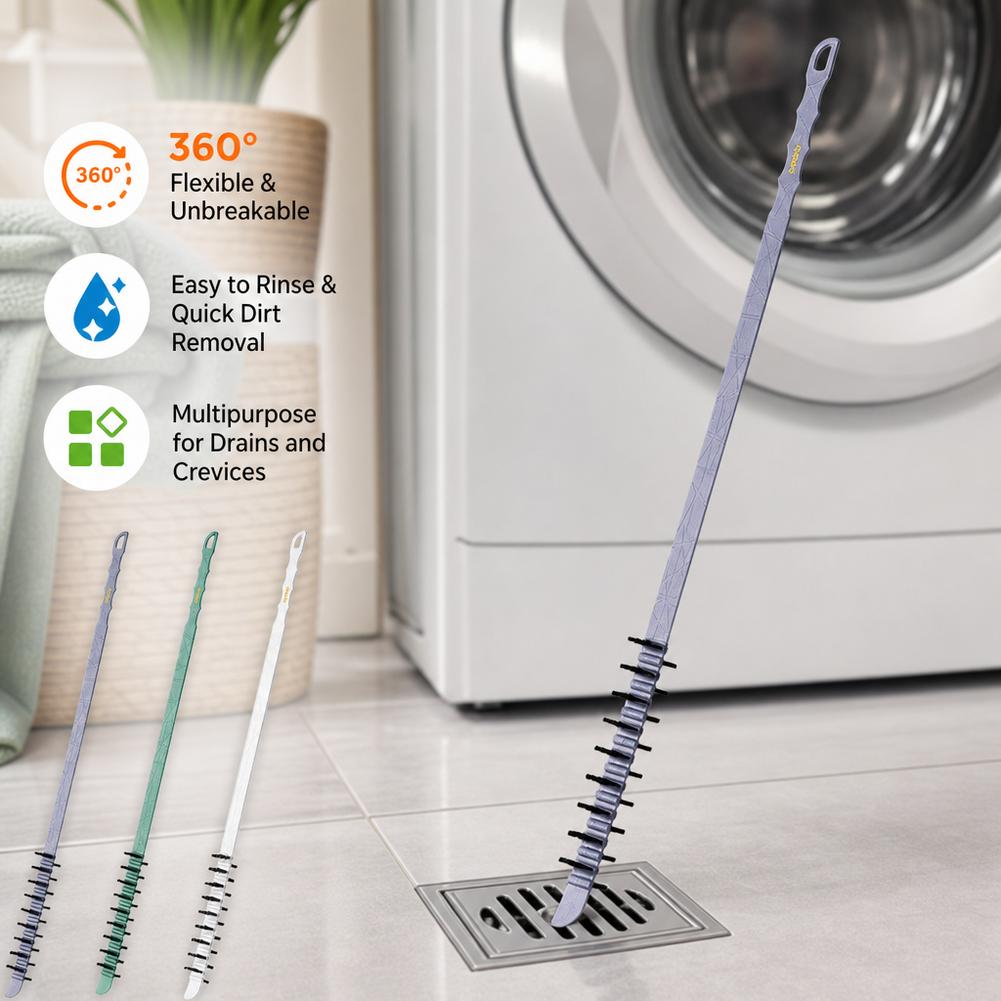 Deep Cleaning Brush for Washing Machine, Extra-long Handle and Sponge Bristles, Perfect for Removing Tough Dirt and Grime