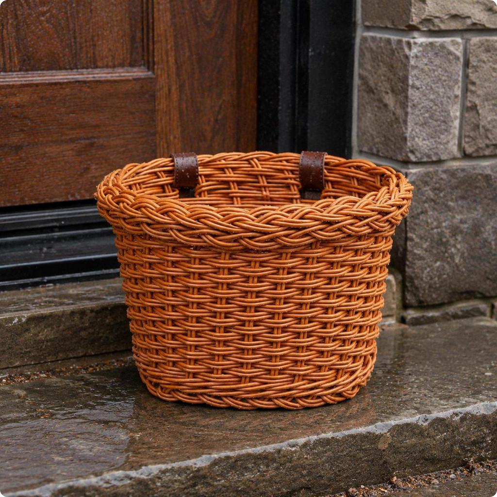 Waterproof Cycle Basket Handmade Front Bike WaterResistant Biking Gear for Outdoor, Travel