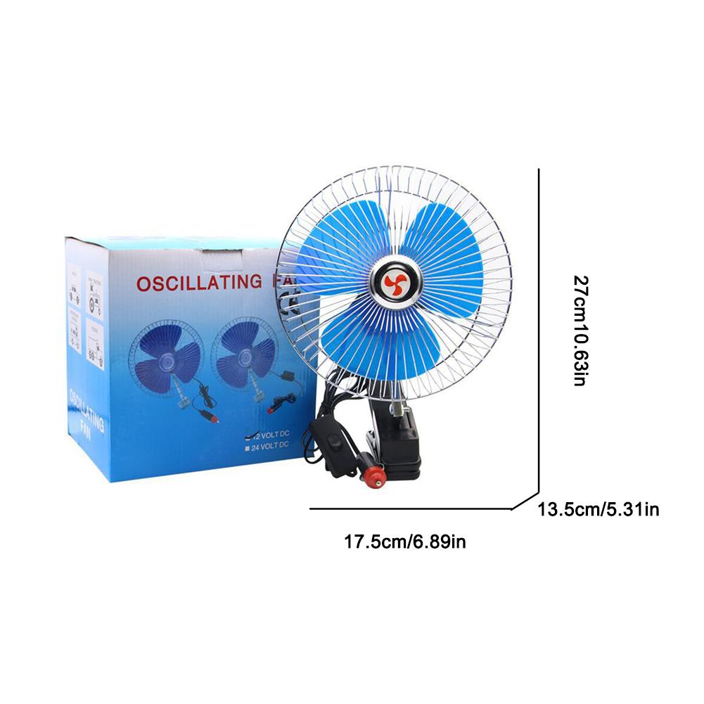 Portable Car Electric Fan 25W 24/12V For Car Fan With Clip Electric Fan Cigarette Lighter Plug For Truck Car Interior Accessorie