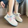 Women's Cute White Shoes Comfort Fashion Lace Up Sneakers Low Top Walking Leather Casual Tennis for Students Lady Sports Shoes