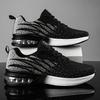 Herrenschuhe, Fliegende Strickschuhe, Laufschuhe, Niedrig geschnittene Mesh-Oberfläche mit Luftpolster, Leichte lässige Walking-Sportschuhe