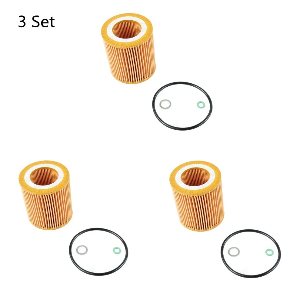3Pcs Oil Filter For BMW 335I 428I 435I 525I 528I 530I 535I 640I 740I M4 X1 X3 X5