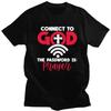Anpassad Anslut Till Gud Lösenordet Är Bön T-shirt Herr Ren Bomull T-shirt Casual T-shirts Streetwear T-shirt