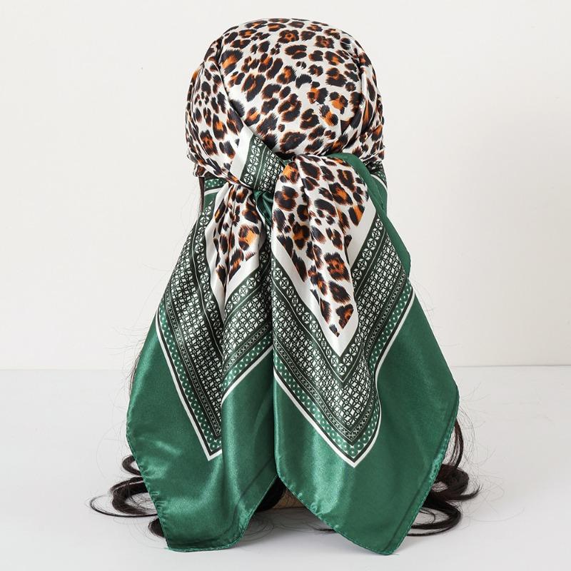 New cashew print silk scarf women's trend versatile shawl satin headscarf 90 square scarf scarf women