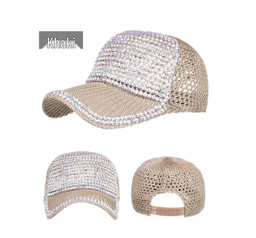 Cappellino da Baseball da Donna Completamente Ricoperto di Diamanti - Primavera/Estate B694