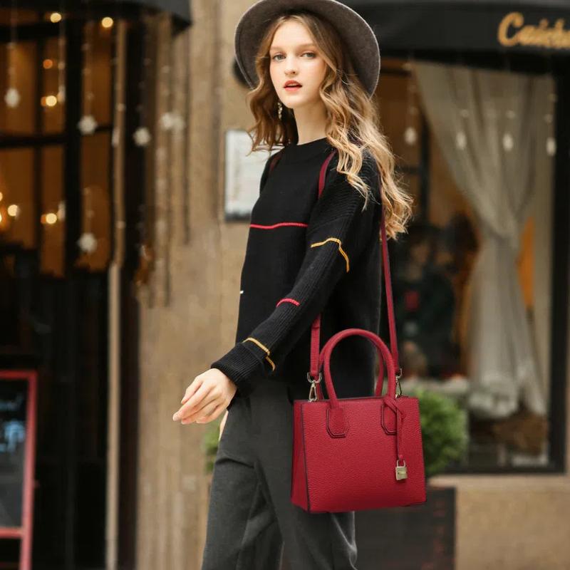 Women Tote Bag Genuine Leather Handbag Ladies Shoulder Crossbody Bags Satchel