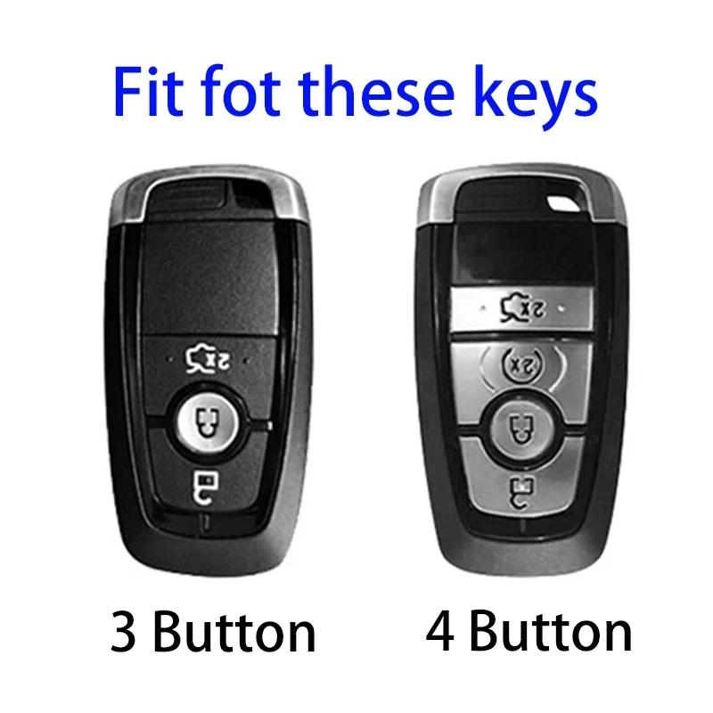 Styling Mouldings Car Key Case Full Cover for Ford Fusion Mustang Explorer F150 F250 F350 EcoSport Edge S-MAX Ranger Lincoln Mon