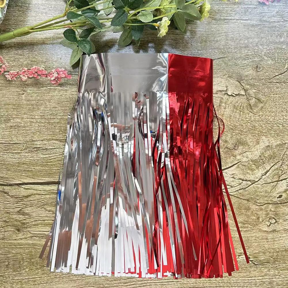 Premium Foil Fringe Tinsel Garland Creative 2M 4 Layers Foil Banner Birthday Party Wedding Decoration Christmas Home Wall Decor