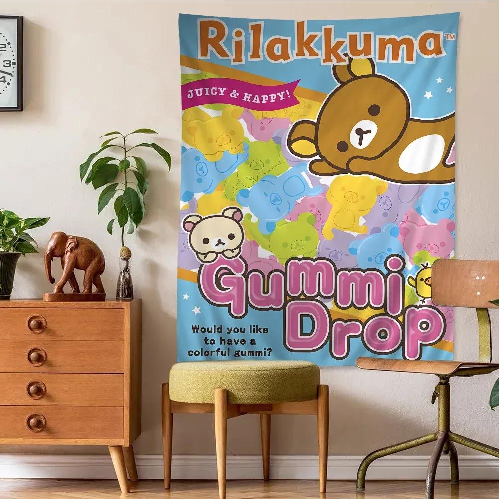 Japan Anime Cute Cartoon RRilakkuma Hanging Bohemian Tapestry Bohemian Wall Tapestries Mandala Kawaii Room Decor