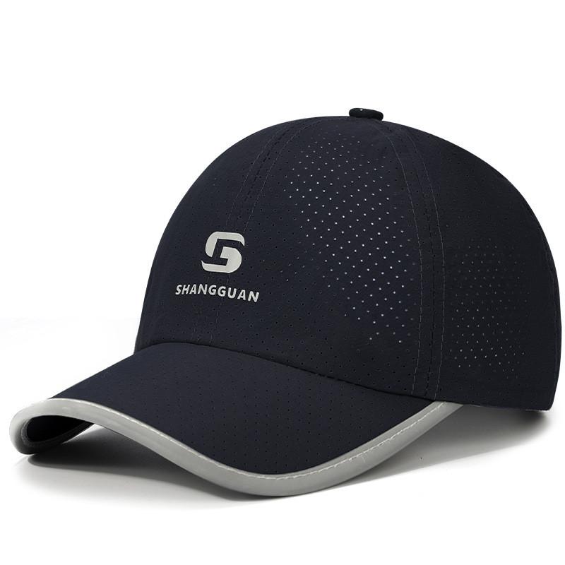 Fully Baseball Cap Perforated Reflective Sun Hat Outdoor Sports Breathable Logo