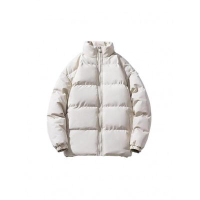 Men's Cotton Stand Collar Puffer Jacket - Windproof, Warm, Versatile Outerwear for Autumn and Winter Fashion.