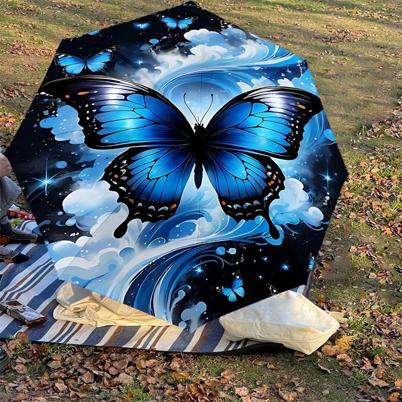 1PC Butterfly Water Automatic Open/Close Umbrella with Windproof, 8-Rib Sturdy Canopy, Durable Ribs, Fashionable Design,1287A