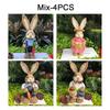 1/2/4PCS 35cm Straw Bunny Doll Vintage Style Bunny Doll Easter Home Decoration Wedding Window Shooting Props Gift for Friends