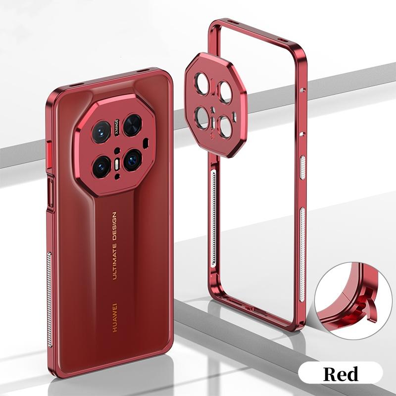 Luxury Metal Bumper Case For Huawei Mate 70 Pro+ / Pro / RS / 70 Aluminium Frame Protective Cover & Metal Lens Protection Film