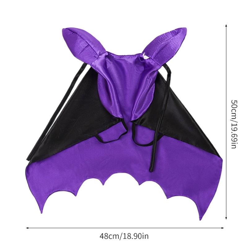 Festival Pet Cloak Breathable Easy Wear Solution Halloween Theme Party Accessory Outfit for Small Dog Cats Holiday Wear
