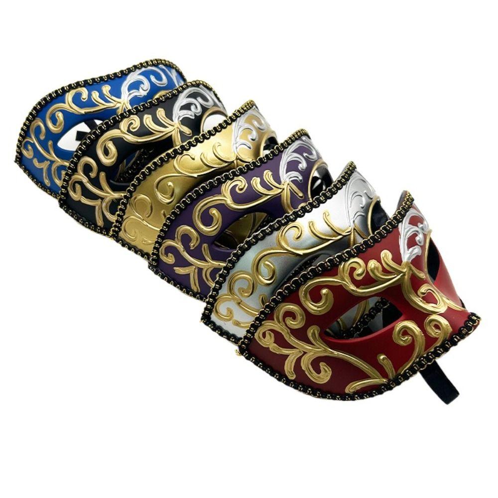 Face Cover Eye Mask Half-face Half Face Mask Personality Venetian Mask Gentleman