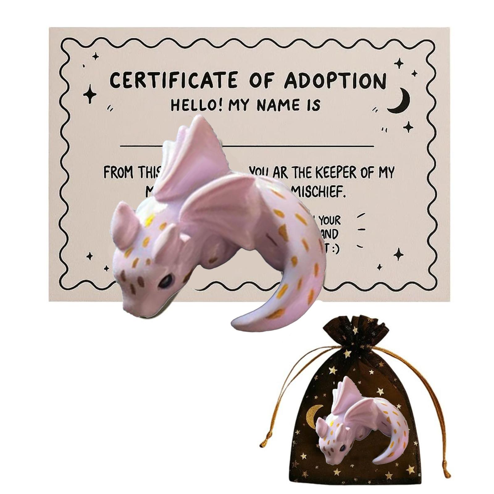 

Support Dragon Adoption Kit, Handmade Pocket Support Dragons Figurine, Small Collectible Dragon s Sculpture One Size