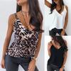Dámská Sexy Letní Hluboký Výstřih Bez Rukávů Leopardí Vzor Camisole Vest Blůza