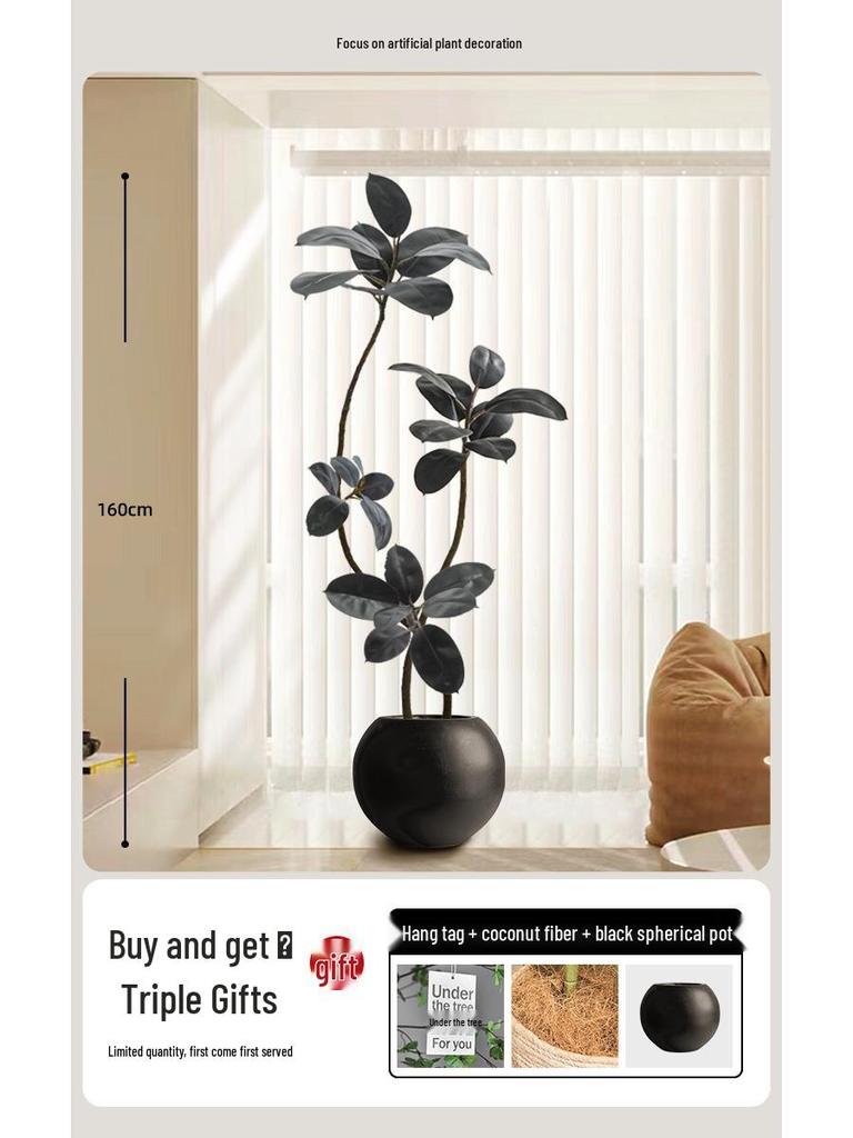 Luxurious Large Faux Green Plant Decoration for Indoor Use