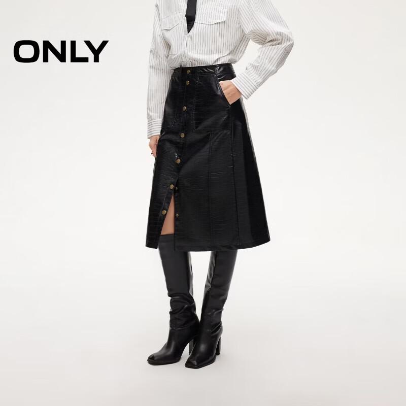 

ONLY Women s Autumn PU Patch Pocket Straight Skirt M