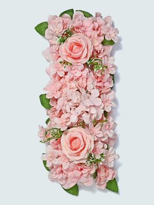 Fila de Flores Artificiales de Rosa Hortensia de 50 cm Centro de Mesa de Rosas Arreglo Floral para Boda Arco de Seda Decoración de Recepción para Sala de Fiestas