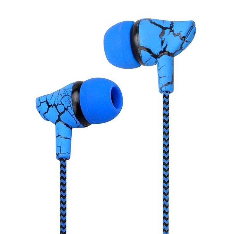 2018 New Sport Earphone Headset Super Bass 3.5mm Earphone Wired Crack Headset Button with Mic Handsfree Earphone for Samsung MP3 MP4