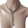 Punk Silver Color O-Ring Chain Collar Gothic Spike Heart Pendant Necklace for Men Women Rock Aesthetic Y2K Style Jewelry Gifts