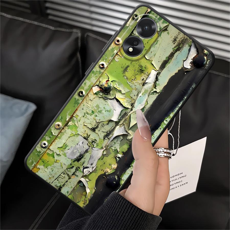 

Phone Cover Case for Oppo A15 A32 A52 A54 A17 A32 A73 A9 A38 A53 A18 A31 A72 A12 A36 A11 A37 A16 A33 A71 Fashion Rust OPPO A54 5G