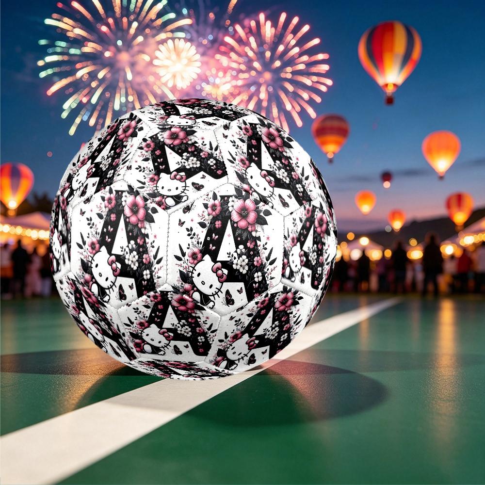 1pc Standard Football Size 5, Soccer Balls, Lovely Cat Pattern Soccer Ball, Machine Stitched, Ball for Training & Outdoor Match