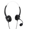 RJ9 Telephone Headset Corded Binaural Phone Headphone with Noise Cancelling Mic for Call Center Customer Service
