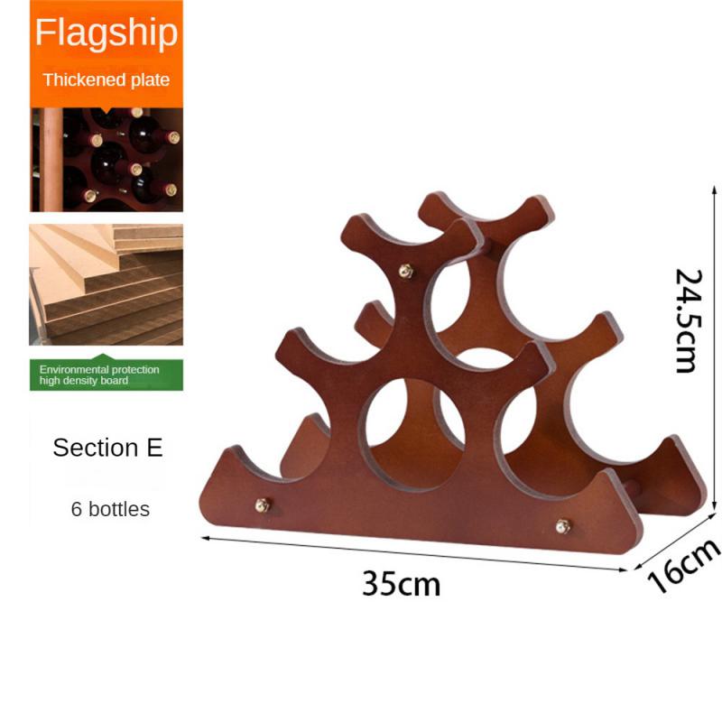 Dřevěný stojan na víno, držáky na víno, kuchyňský sestavený stojan na víno, organizér, barový úložný prostor, barová skříňka na víno, stojan na lahve vína