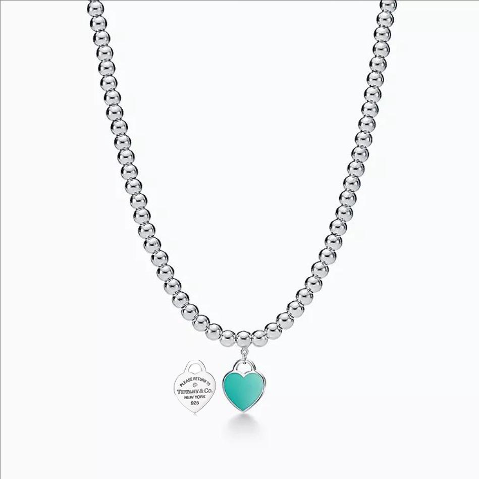 Heart-Shaped Enamel Cross Chain Necklace with Peach Heart Beads for Women - Fashionable Classic Style
