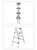 Stainless Steel Lightweight Folding A-Frame Step Ladder for Indoor Use