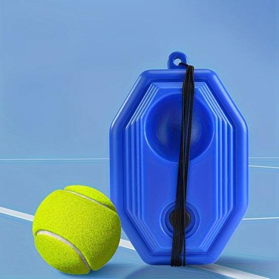 Tennis Trainer with 1/3 String Ball Portable Tennis Solo Training Rebounder with Weighted Base Kids Adults Beginner Backyard Tennis Ball Training