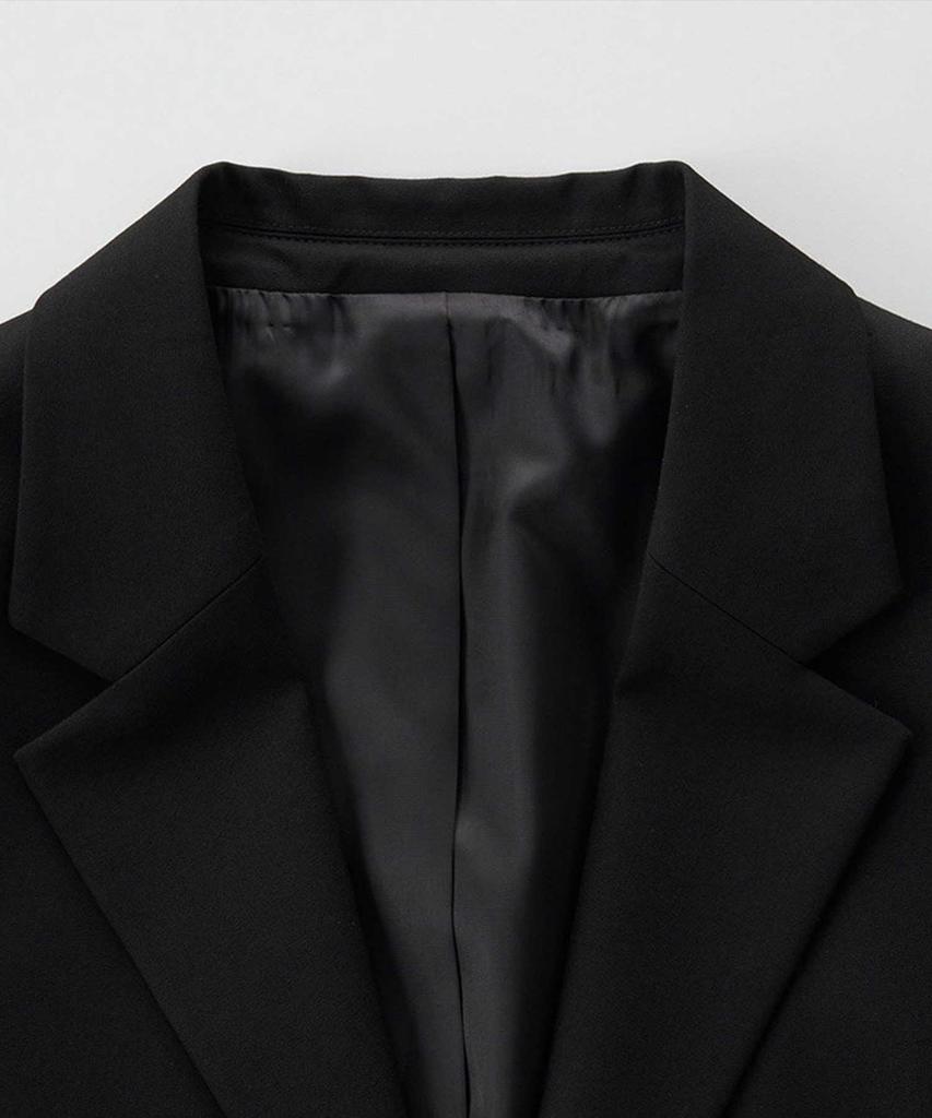 Stco Twill Comfort Setup Blazer_Black (Real Oversized Fit)_Sejvz77Osb