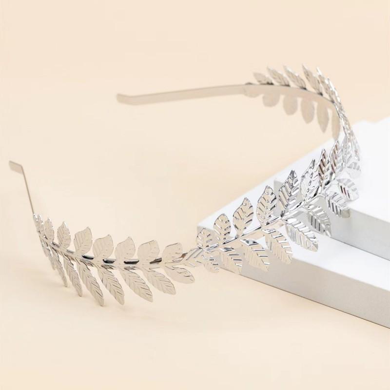 Barocco Oro Metallo Foglia Fascia Capo Corona Diademas Copricapo Dea Romana Greca Gioielli Capelli Sposa Accessori Matrimonio